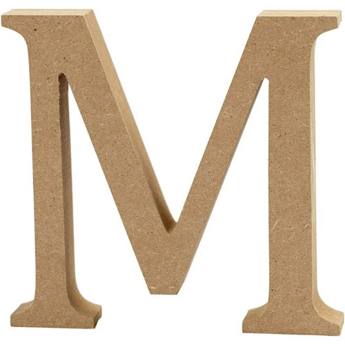MDF Wooden Letter M - 8cm (1)