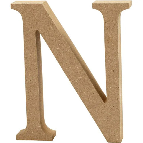 MDF Wooden Letter N - 8cm (1)