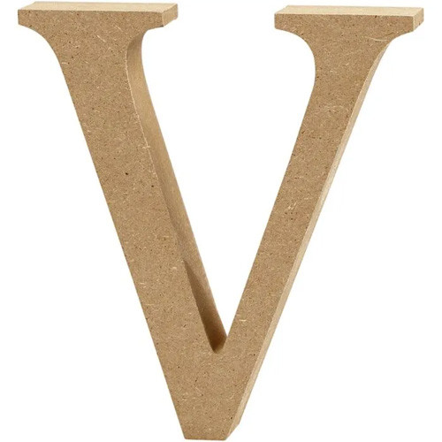 MDF Wooden Letter V - 8cm (1)