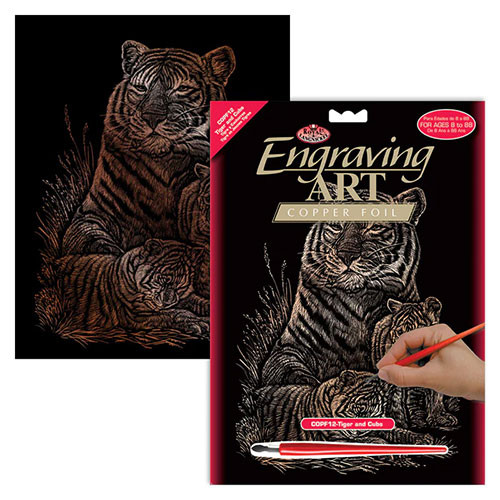 Tiger & Cubs - Copper Engraving Art Kit (1)