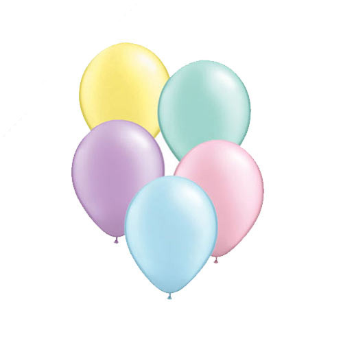 5" Pastel Pearl Assortment Latex Balloons (100)