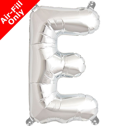 16 inch Silver Letter E Foil Balloon (1)