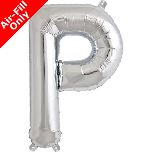 16 inch Silver Letter P Foil Balloon (1)