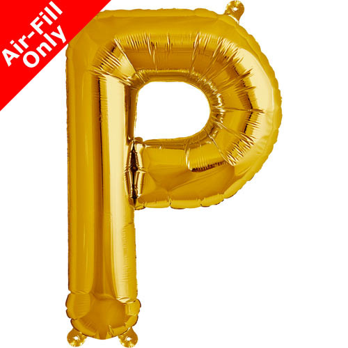 16 inch Gold Letter P Foil Balloon (1)