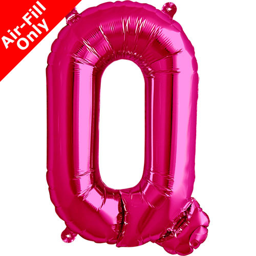 16 inch Magenta Letter Q Foil Balloon (1)