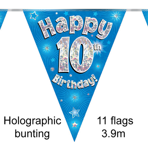 10th Birthday Blue Bunting - 3.9m (1)