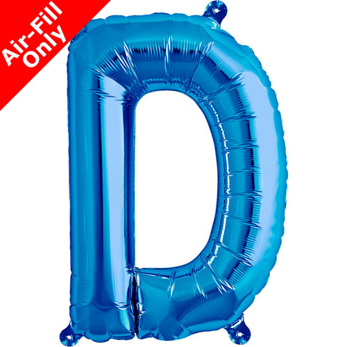 16 inch Blue Letter D Foil Balloon (1)