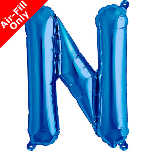 16 inch Blue Letter N Foil Balloon (1)