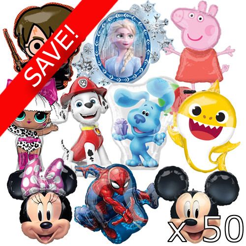 Licensed Character Supershape Pack (50 Balloons)