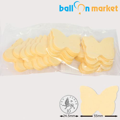 55mm Ivory Butterfly Tissue Paper Confetti (50g)