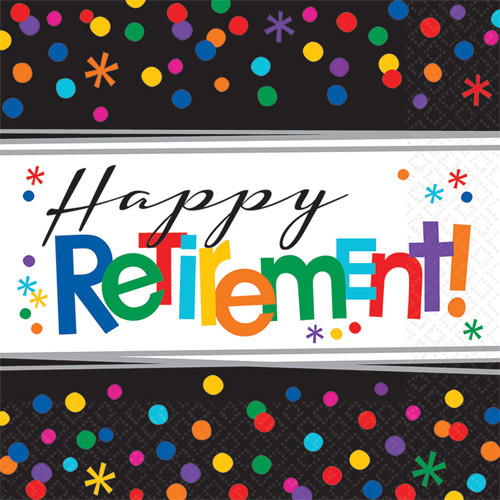 Happy Retirement Paper Napkins (16)