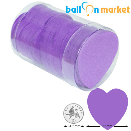 55mm Purple Heart Tissue Paper Confetti (100g)