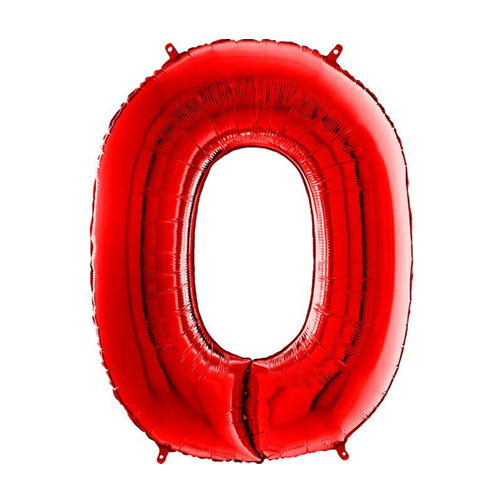 26 inch Red Number 0 Foil Balloon (1)