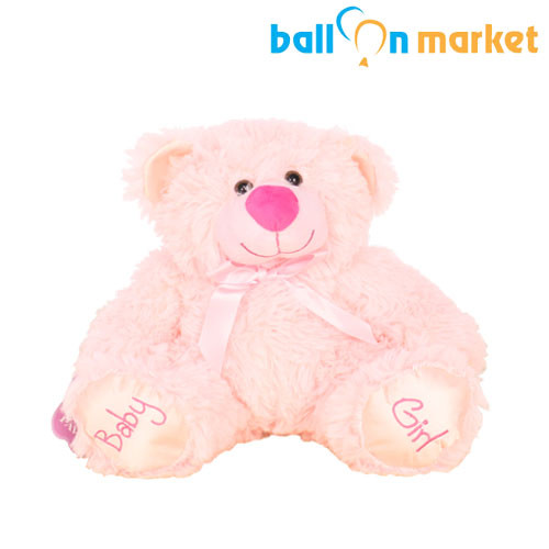 11 inch Pink Baby Girl Sitting Bear (1)