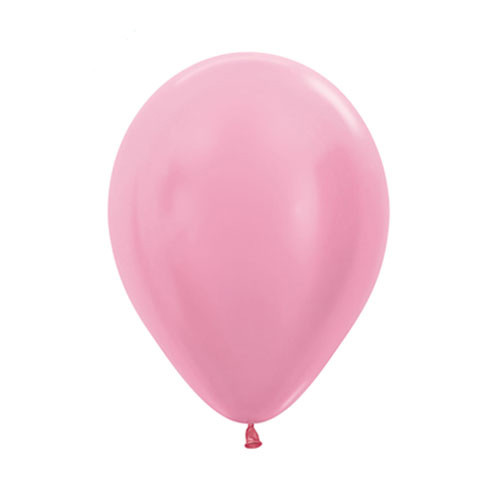 5" Satin Pink Sempertex Latex Balloons (100)
