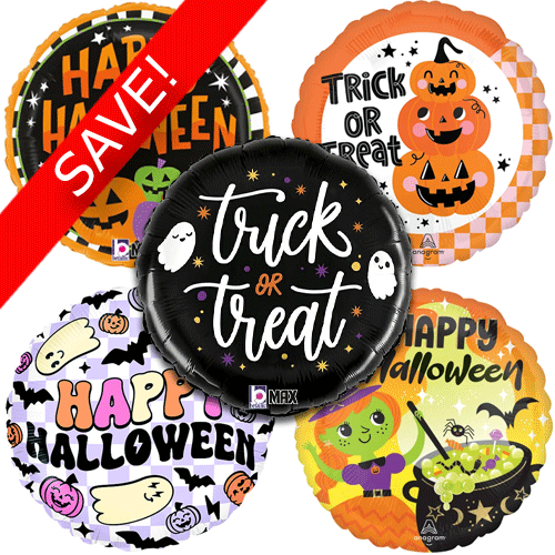 18 inch Halloween Foil Pack 3 (25 Balloons)