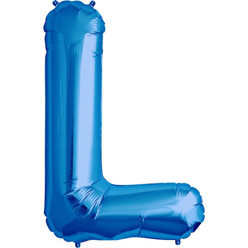 34 inch Blue Letter L Foil Balloon (1)