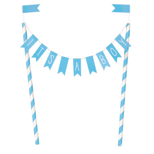 It's A Boy Blue Bunting Cake Topper (1)