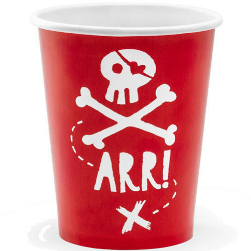 Red Pirate Party Cups (6)