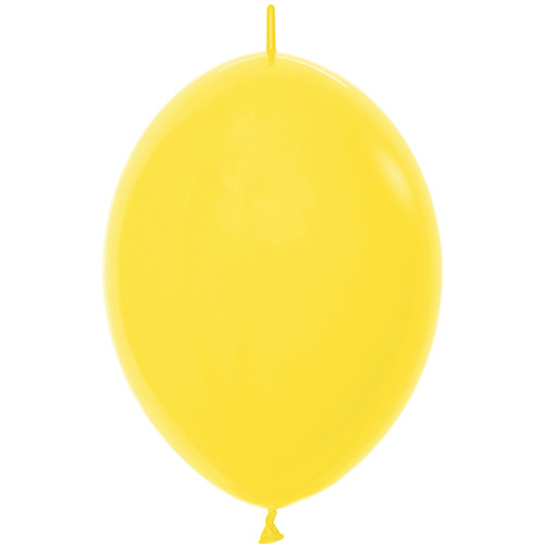 12" Fashion Yellow Link-O-Loon Latex Balloons (50)