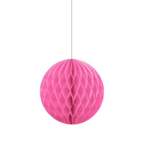 4 inch Pink Honeycomb Tissue Paper Ball (1)