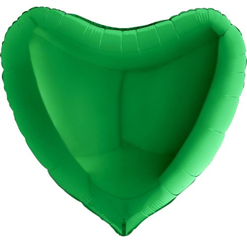 36" Green Heart Foil Balloon (1)