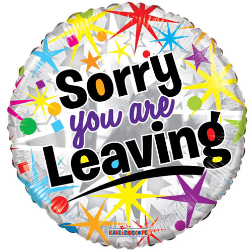 18 inch Sorry You Are Leaving Foil Balloon (1)