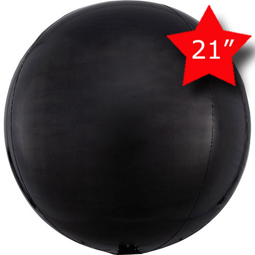 21" Jumbo Orbz Black Foil Balloon (1) - UNPACKAGED