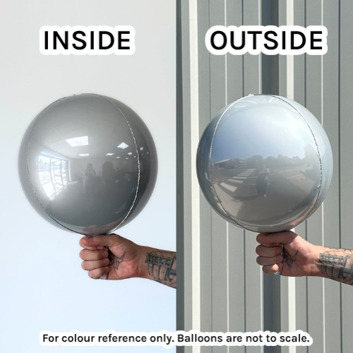 11" Globe White Foil Balloon (1) - UNPACKAGED
