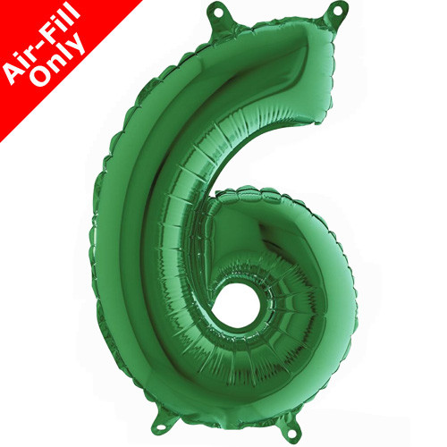 14 inch Green Number 6 Foil Balloon (1)