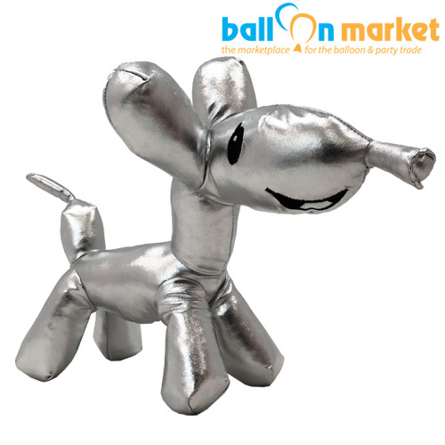 13 inch Silver Balloon Dog Soft Toy (1)