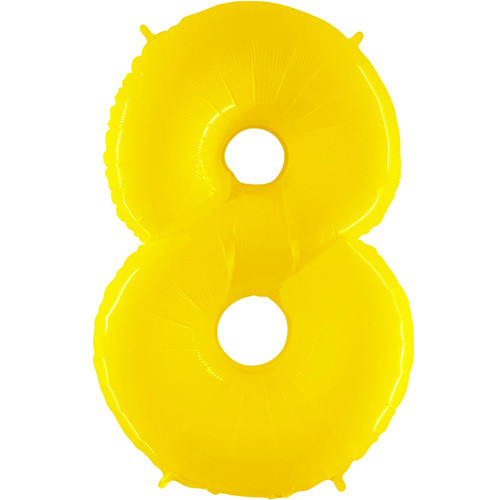 40 inch Fluorescent Yellow Number 8 Foil Balloon (1)