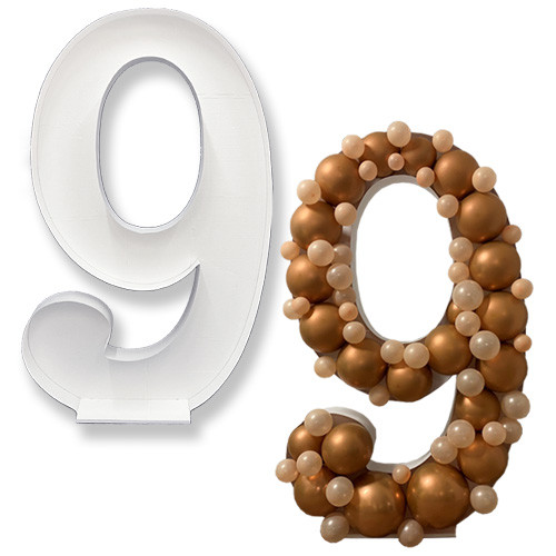 Number 9 XL Mosaic Balloon Frame - 150cm (1)