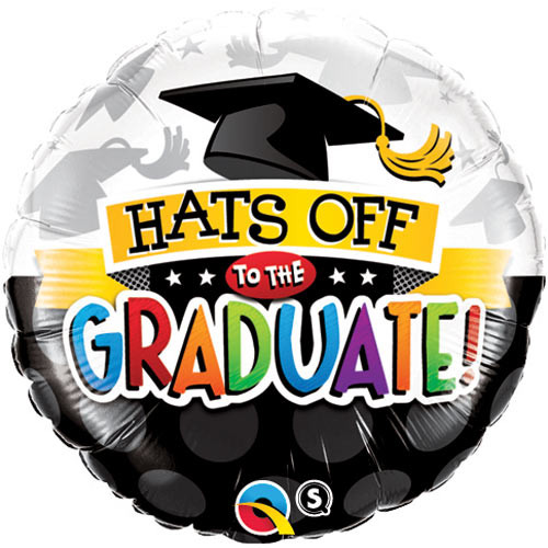 18 inch Hats Off to the Graduate Foil Balloon (1)