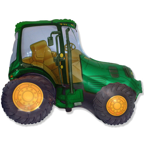 37 inch Green Tractor Foil Balloon (1)
