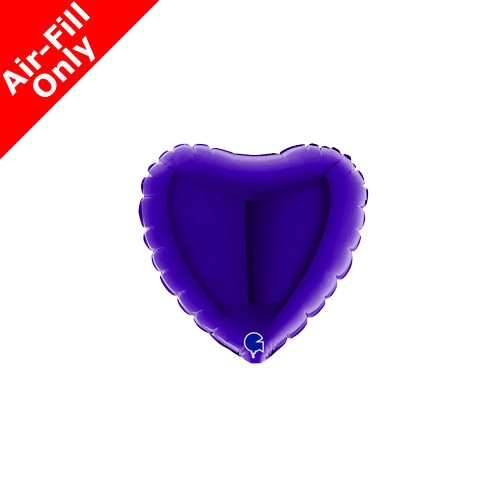 4" Indigo Blue Heart Foil Balloon (1) - UNPACKAGED