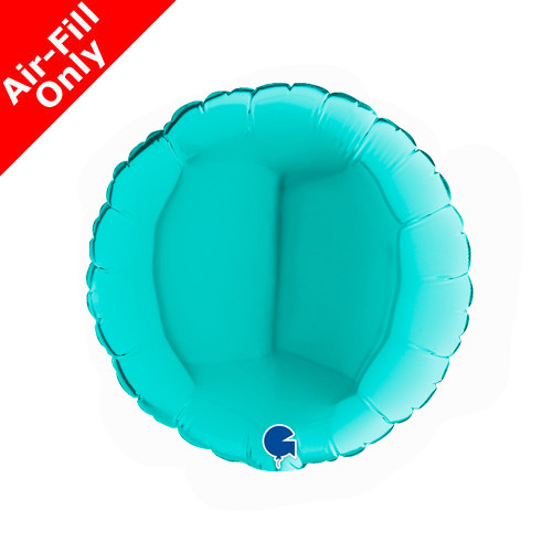 9" Tiffany Blue Round Foil Balloon (1) - UNPACKAGED