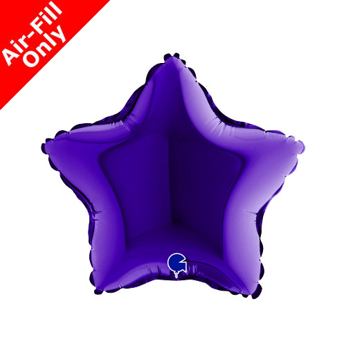 9" Grabo Indigo Blue Star Foil Balloon (1) - UNPACKAGED