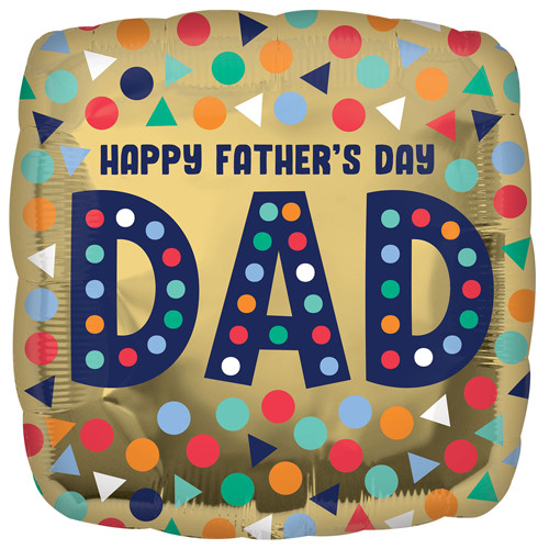 18 inch Happy Father's Day Square Foil Balloon (1)