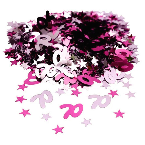 Pink Mini Stars 70 Metallic Confetti (14g)