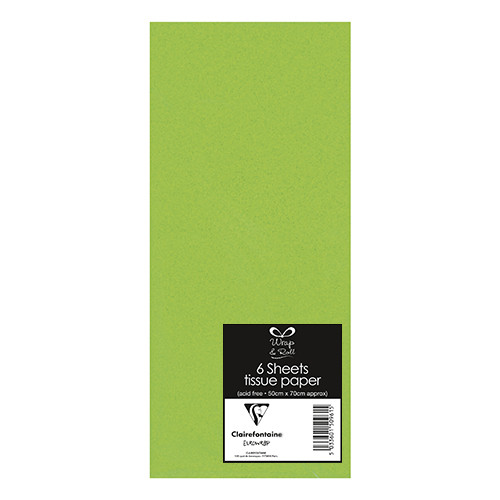 Green Tissue Paper - 50cm x 70cm (6 sheets)