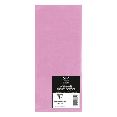 Pink Tissue Paper - 50cm x 70cm (6 sheets)