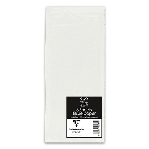 White Tissue Paper - 50cm x 70cm (6 sheets)