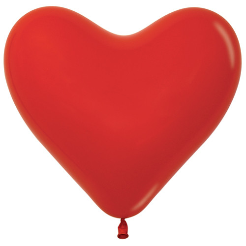 12" Heart Shaped Fashion Red Sempertex Latex Balloons (50)