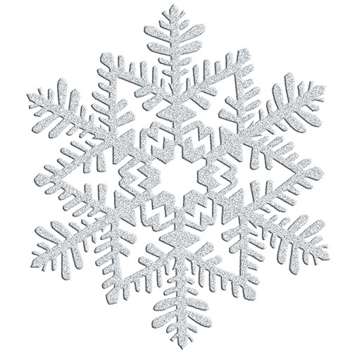 16cm Silver Glitter Snowflake Hanging Decoration (1)