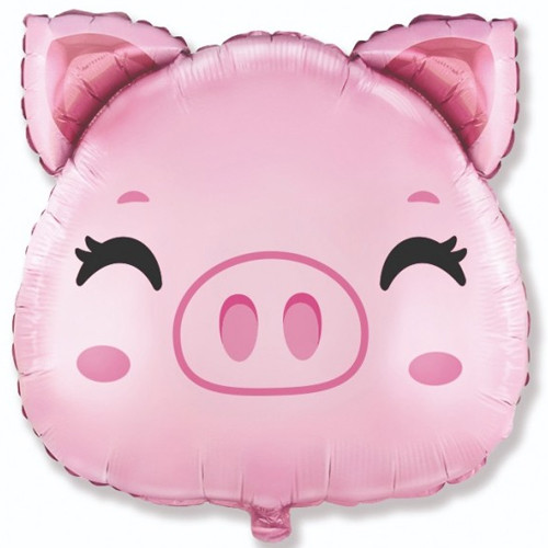 24 inch Pig Head Foil Balloon (1)