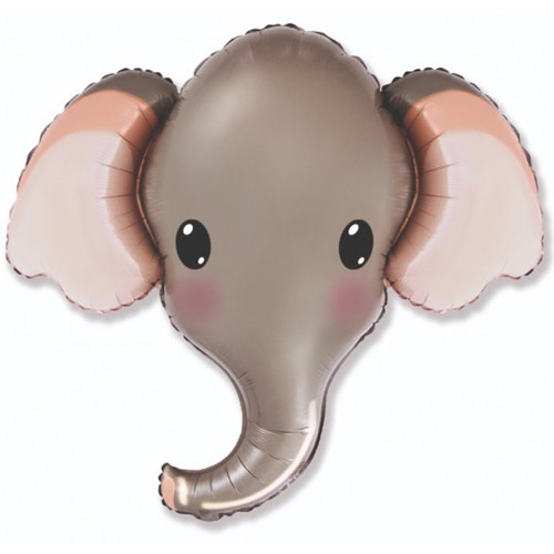 31 inch Grey Elephant Head Foil Balloon (1)