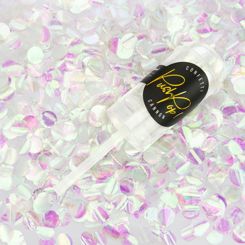 Pink Iridescent Foil Confetti Push Popper (1)