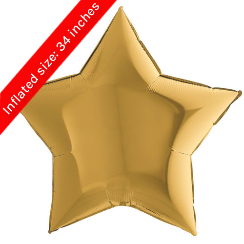 36" Gold Star Foil Balloon (1)