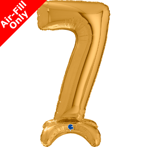 25 inch Gold Number 7 Standup Foil Balloon (1)